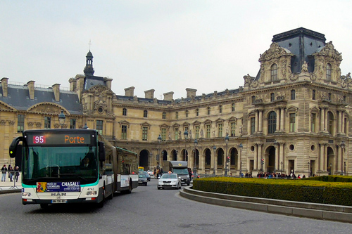 Deplasarea cu autobuzul în Paris